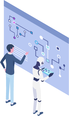 分析をするAIのイラスト