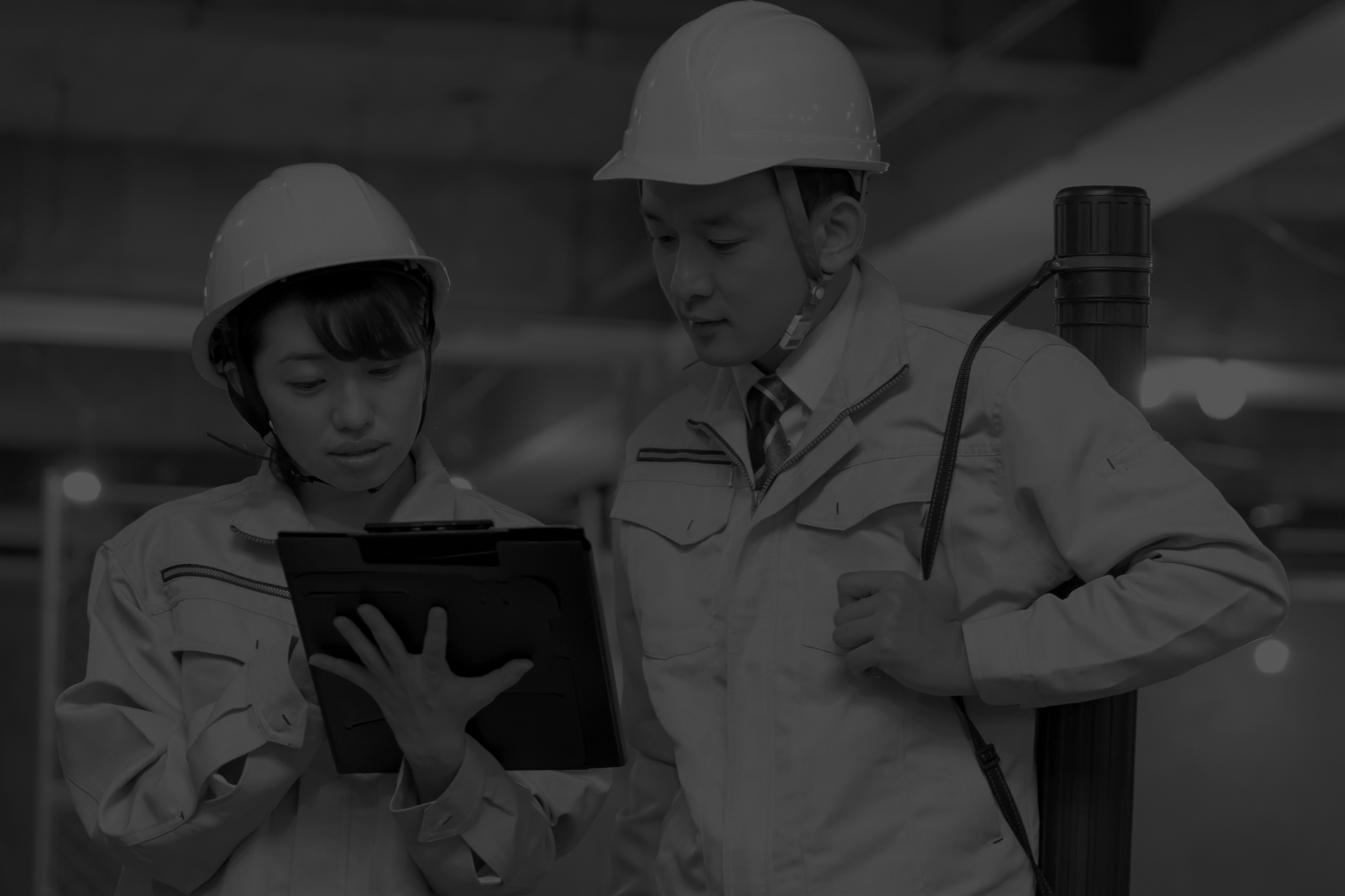 現場作業員の男女