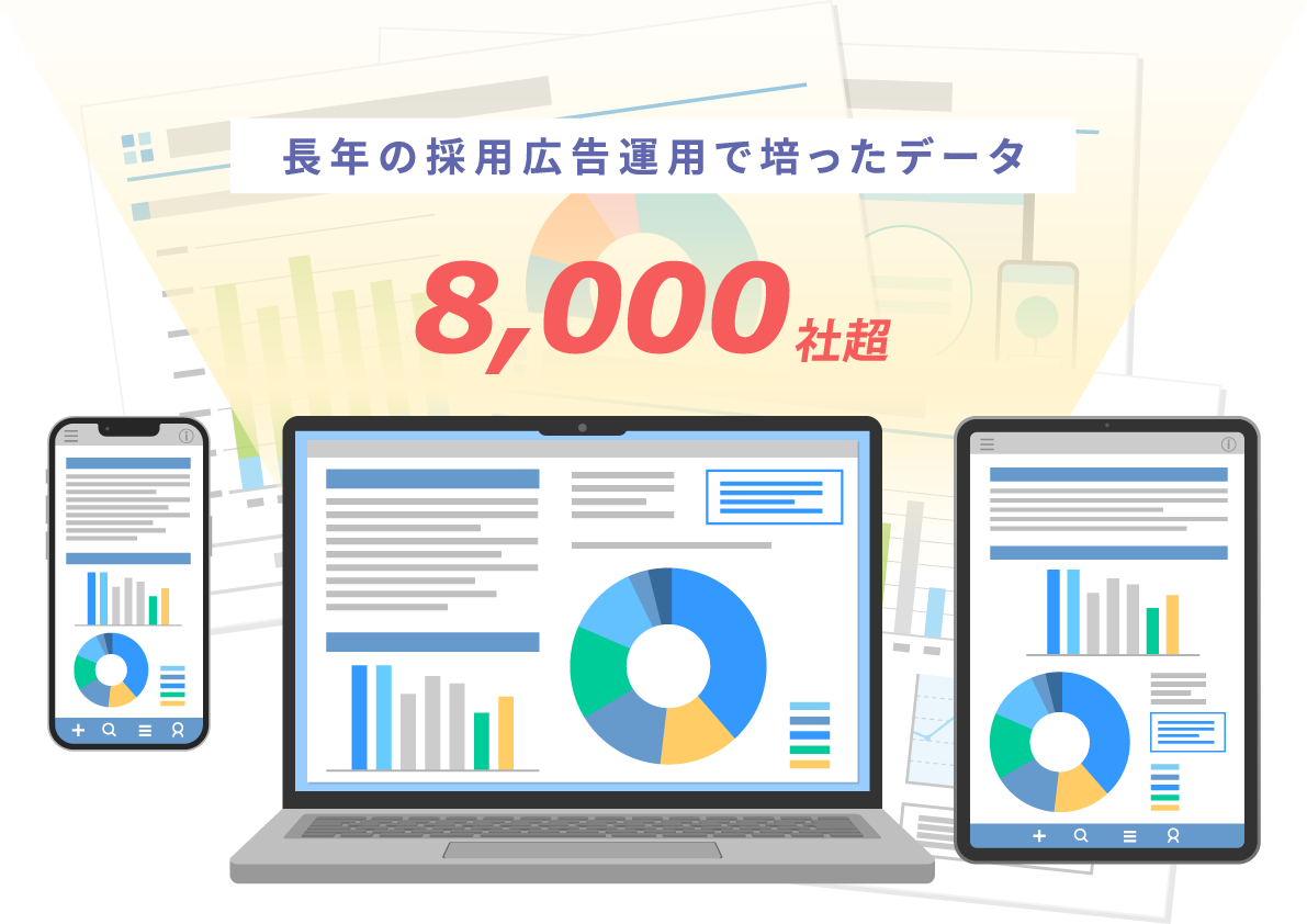 8,000社超の採用広告運用データ
×採用プロフェッショナルの実務ノウハウ
